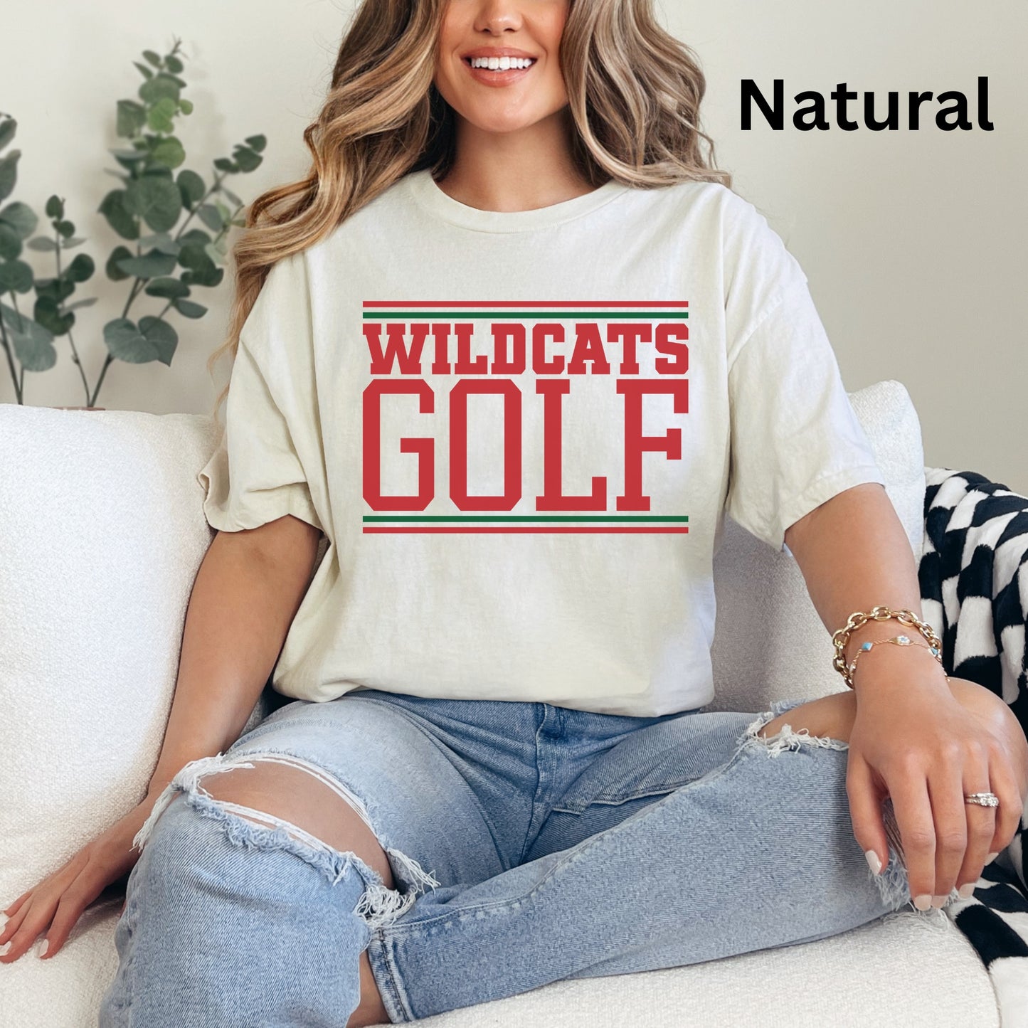 Salem Wildcats Golf Shirt | Bold Block Letter Team Spirit Tee