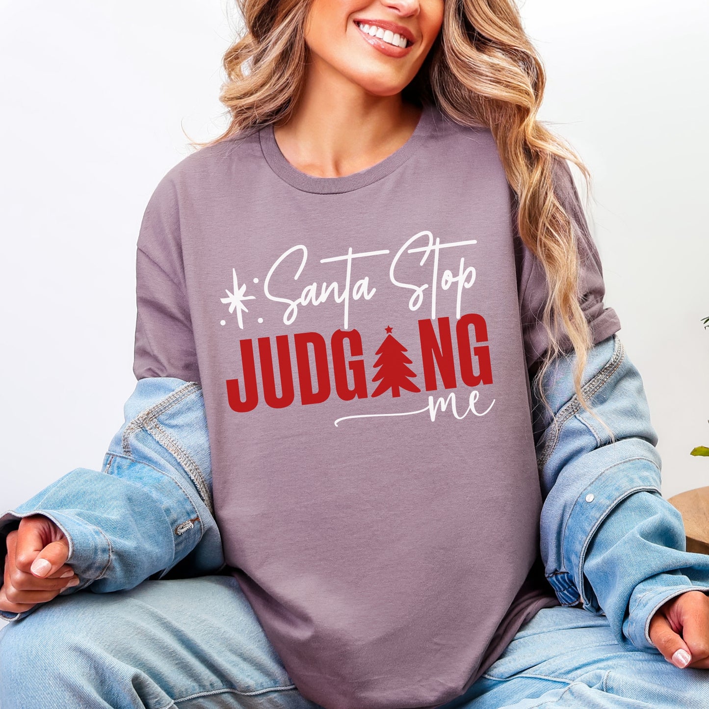 “Santa, Stop Judging Me” Christmas Tee