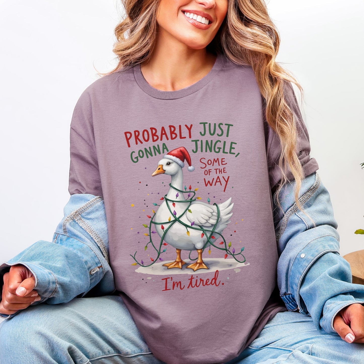 “Probably Just Gonna Jingle Some of the Way” Christmas Goose Tee