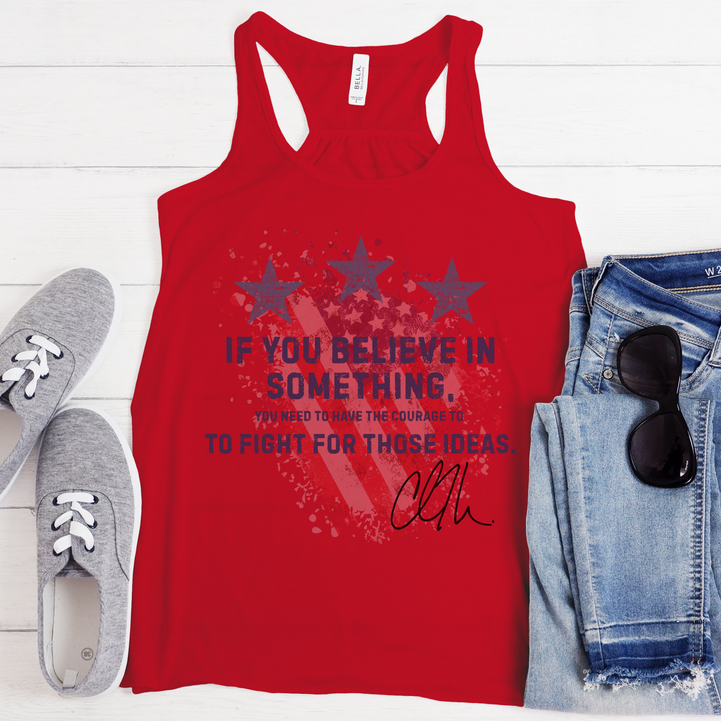 Courage Tank – Stand Strong: Charlie Kirk Collection