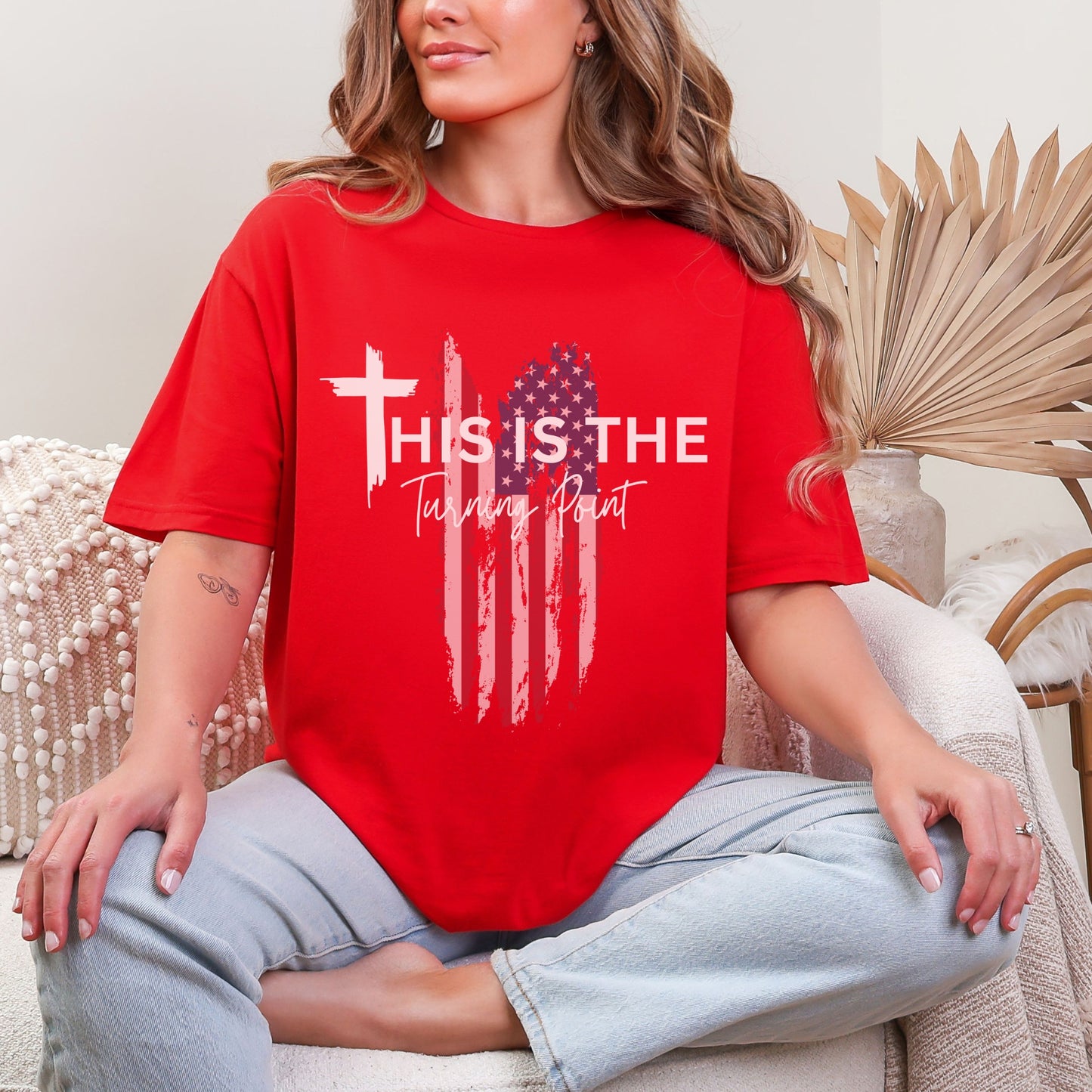 Turning Point Flag Tee – Stand Strong: Charlie Kirk Collection