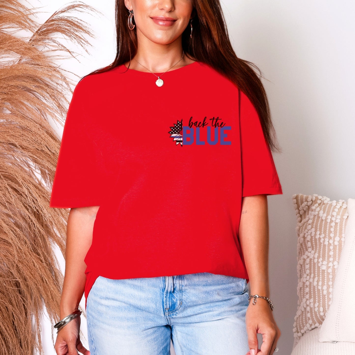 “Back the Blue” Sunflower T-Shirt | Patriot Collection
