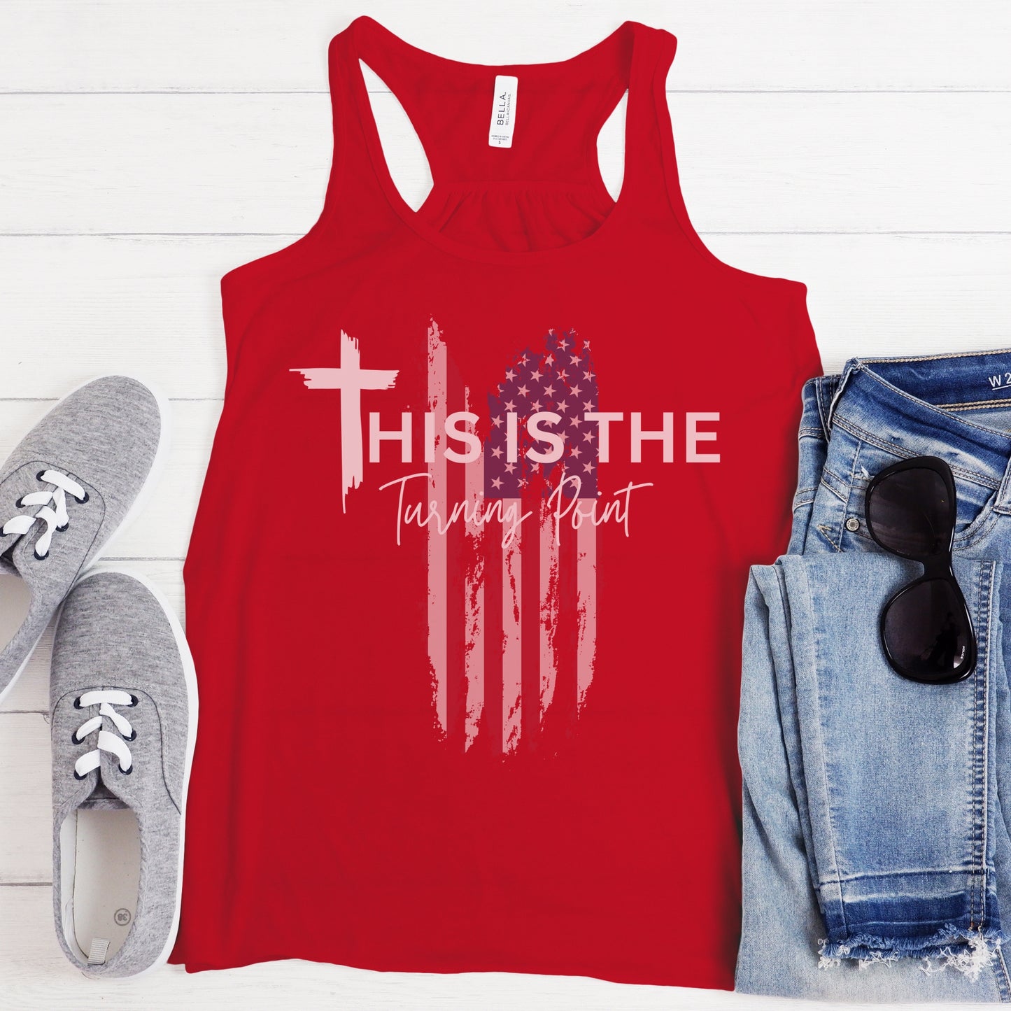 Turning Point Flag Tank – Stand Strong: Charlie Kirk Collection