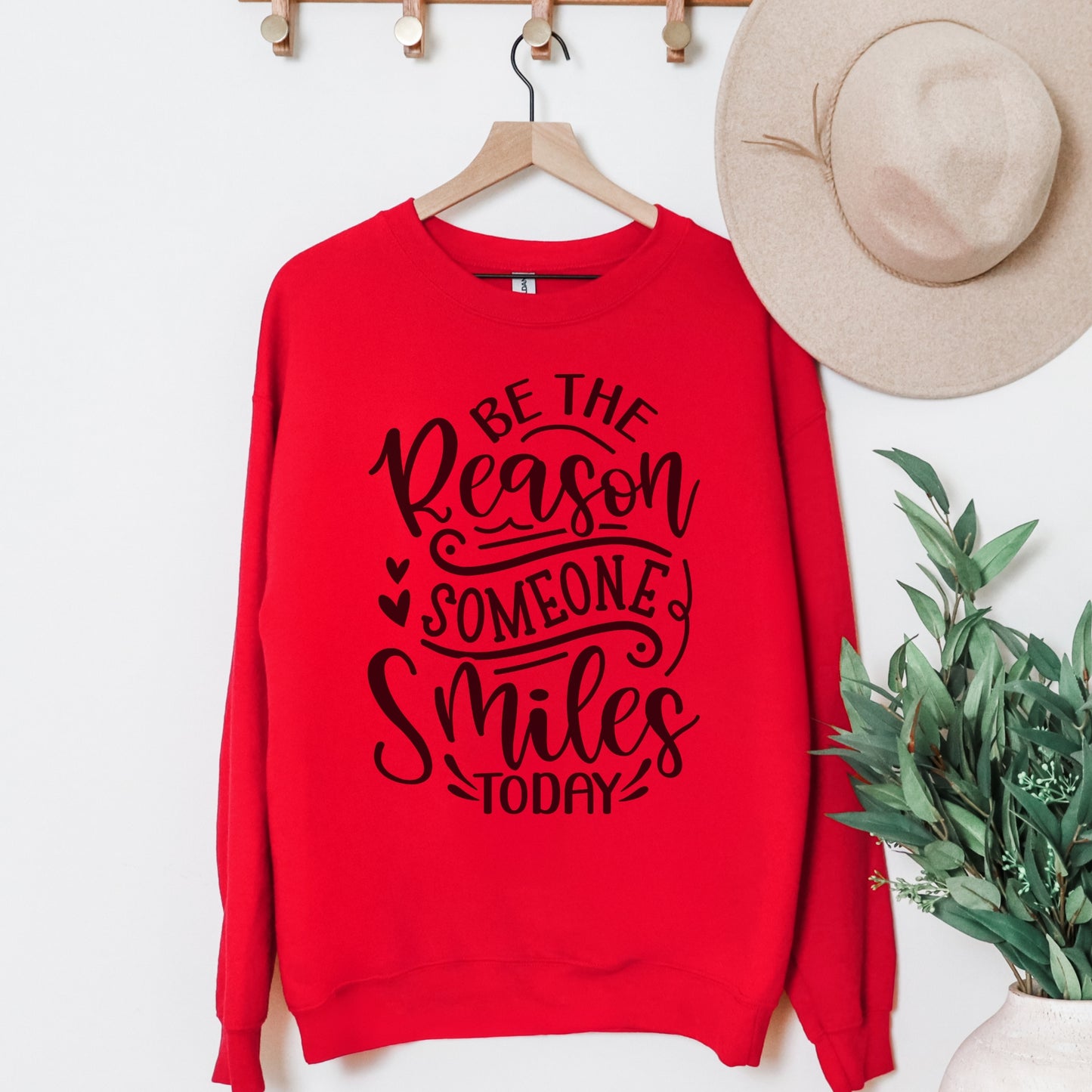 Be the Reason Someone Smiles Today Sweatshirt | Positive Graphic Crewneck