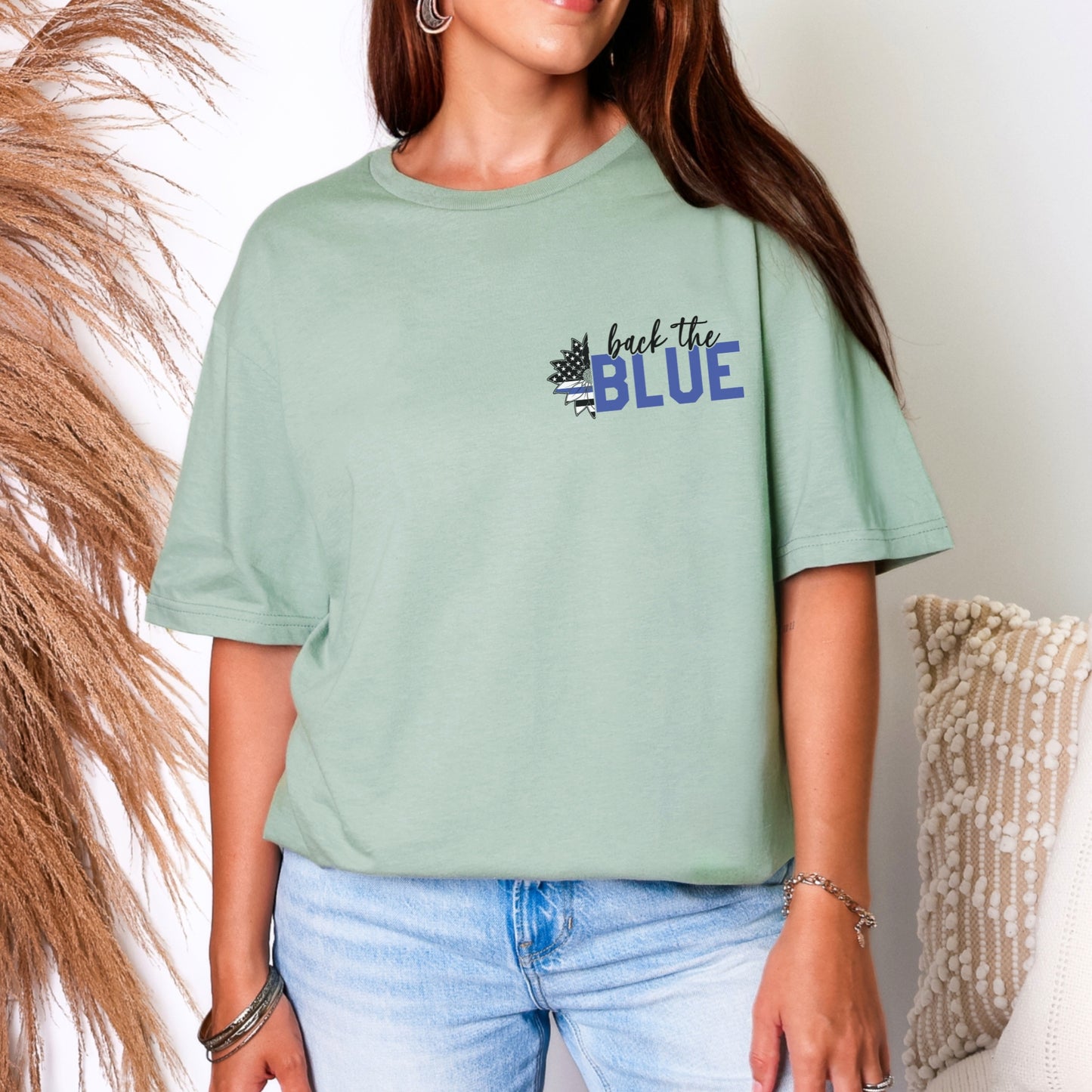 “Back the Blue” Sunflower T-Shirt | Patriot Collection