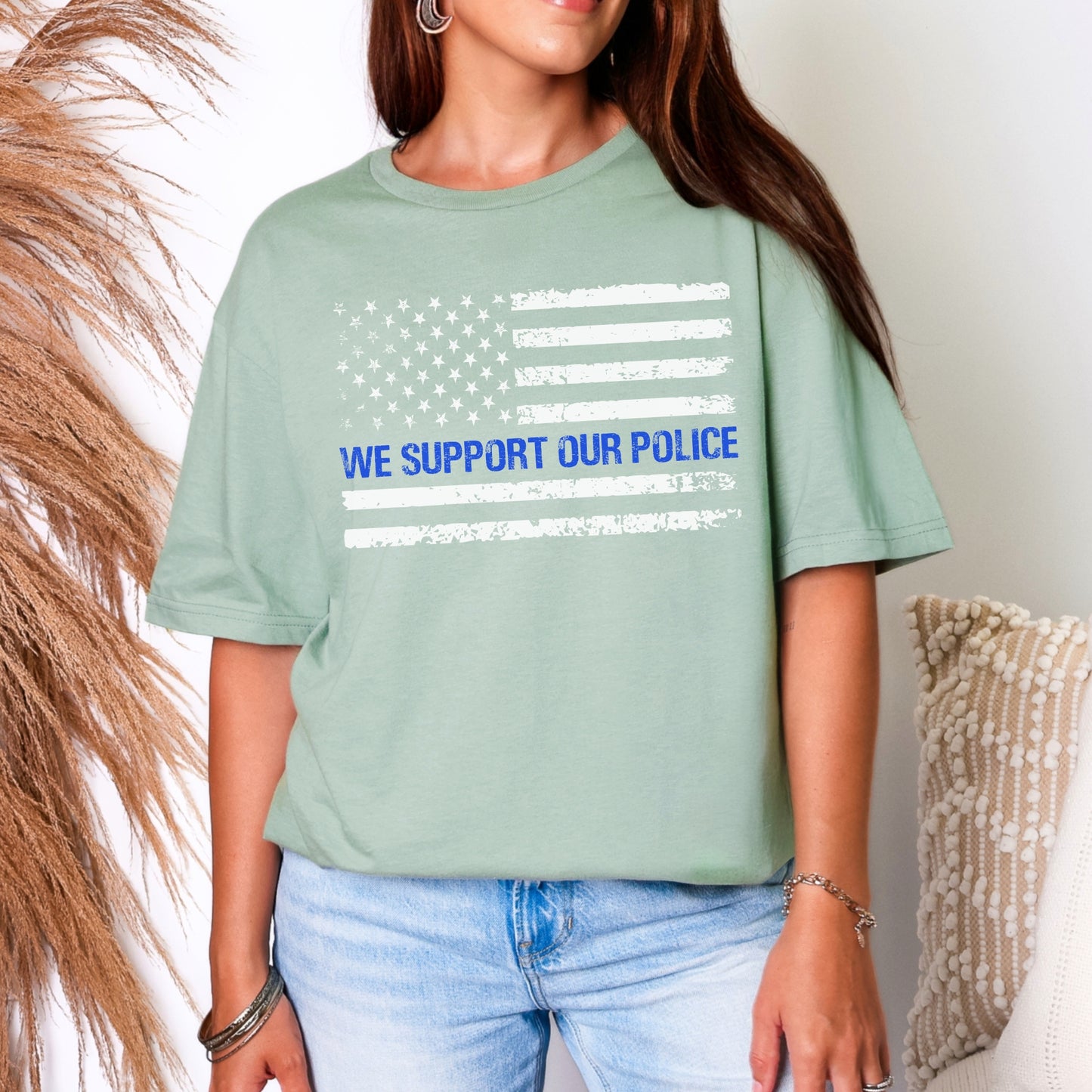 “We Support Our Police” Thin Blue Line T-Shirt | Patriot Collection