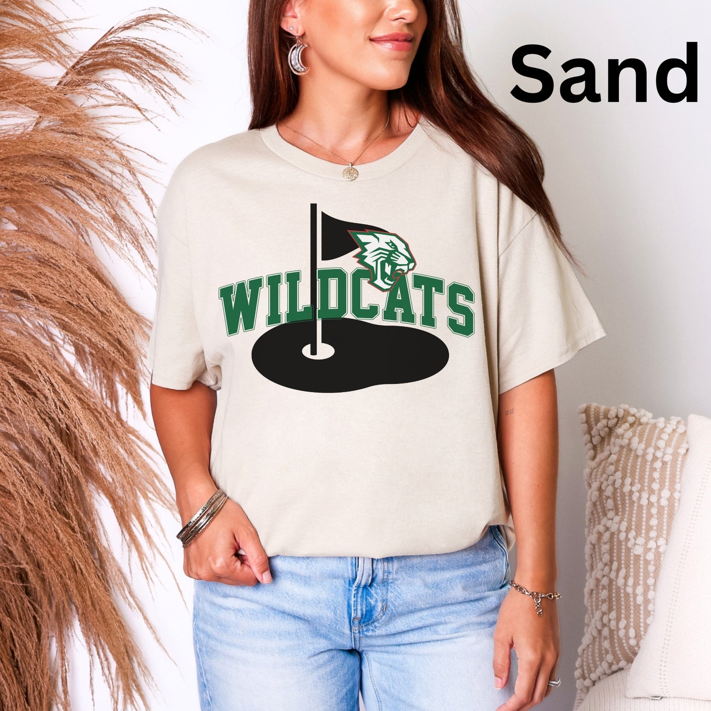 Salem Wildcats Golf Shirt | Flag Green Team Spirit Tee
