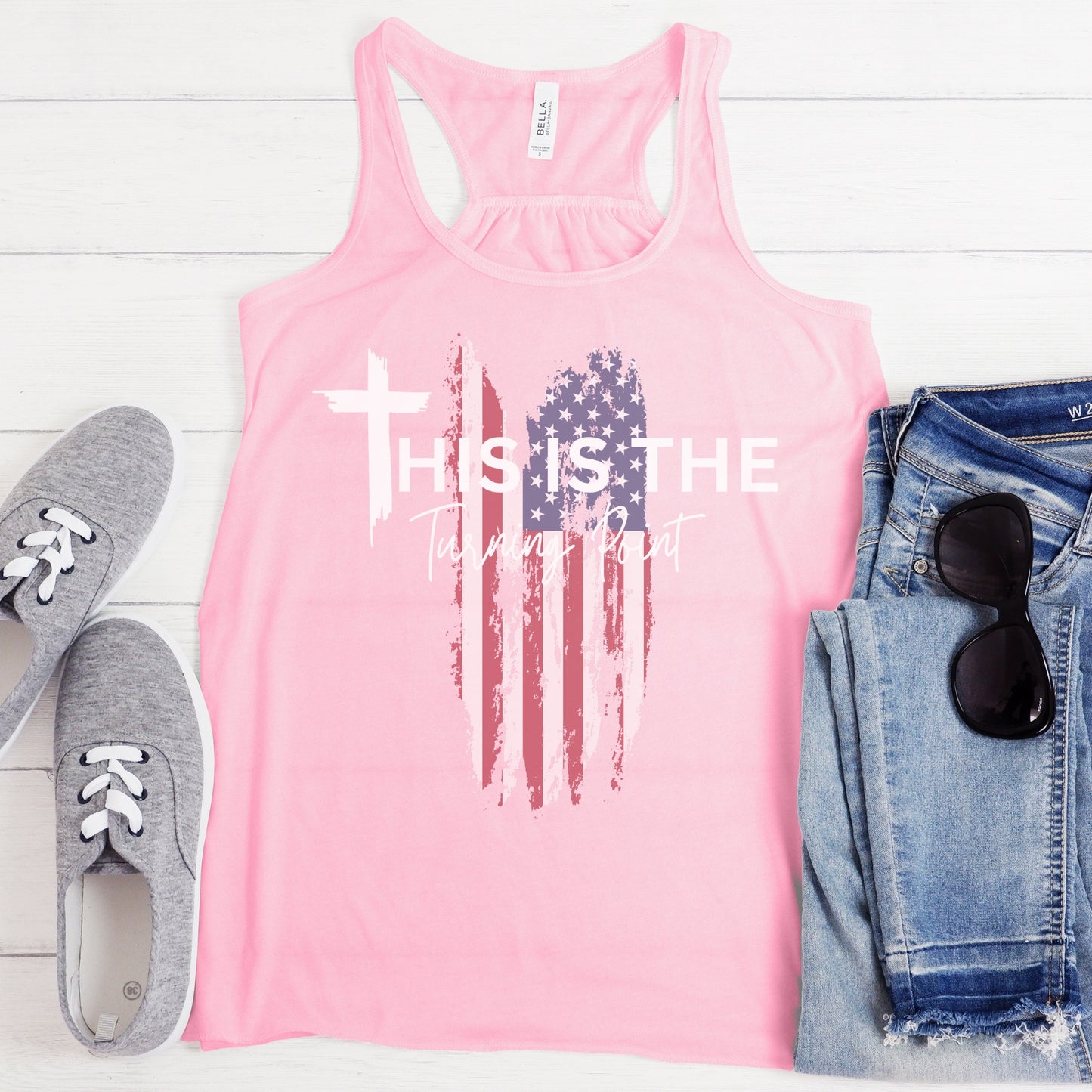 Turning Point Flag Tank – Stand Strong: Charlie Kirk Collection