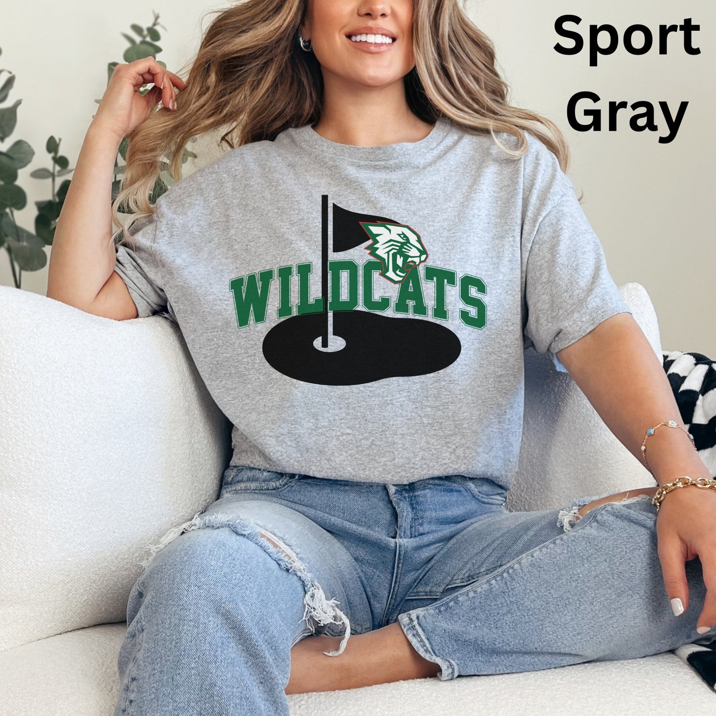 Salem Wildcats Golf Shirt | Flag Green Team Spirit Tee