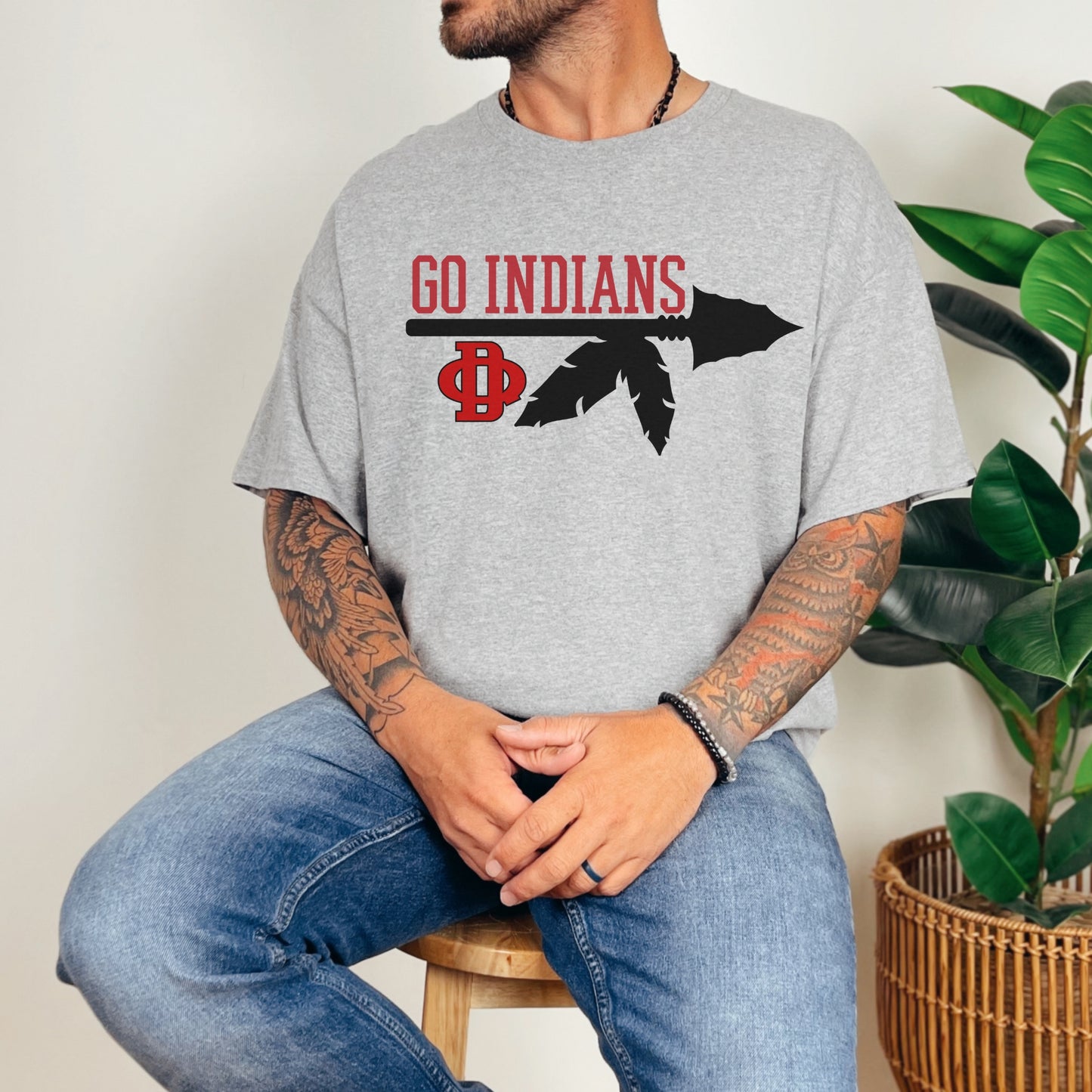 Du Quoin Indians Tee | Go Indians Arrow Team Spirit Shirt