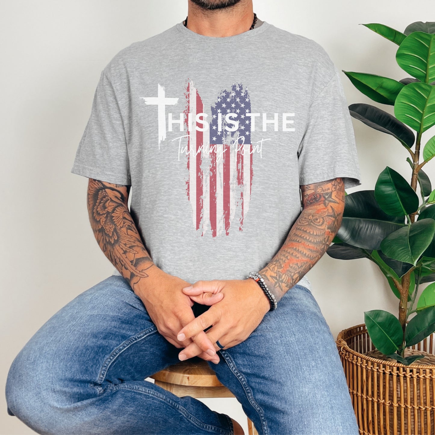 Turning Point Flag Tee – Stand Strong: Charlie Kirk Collection