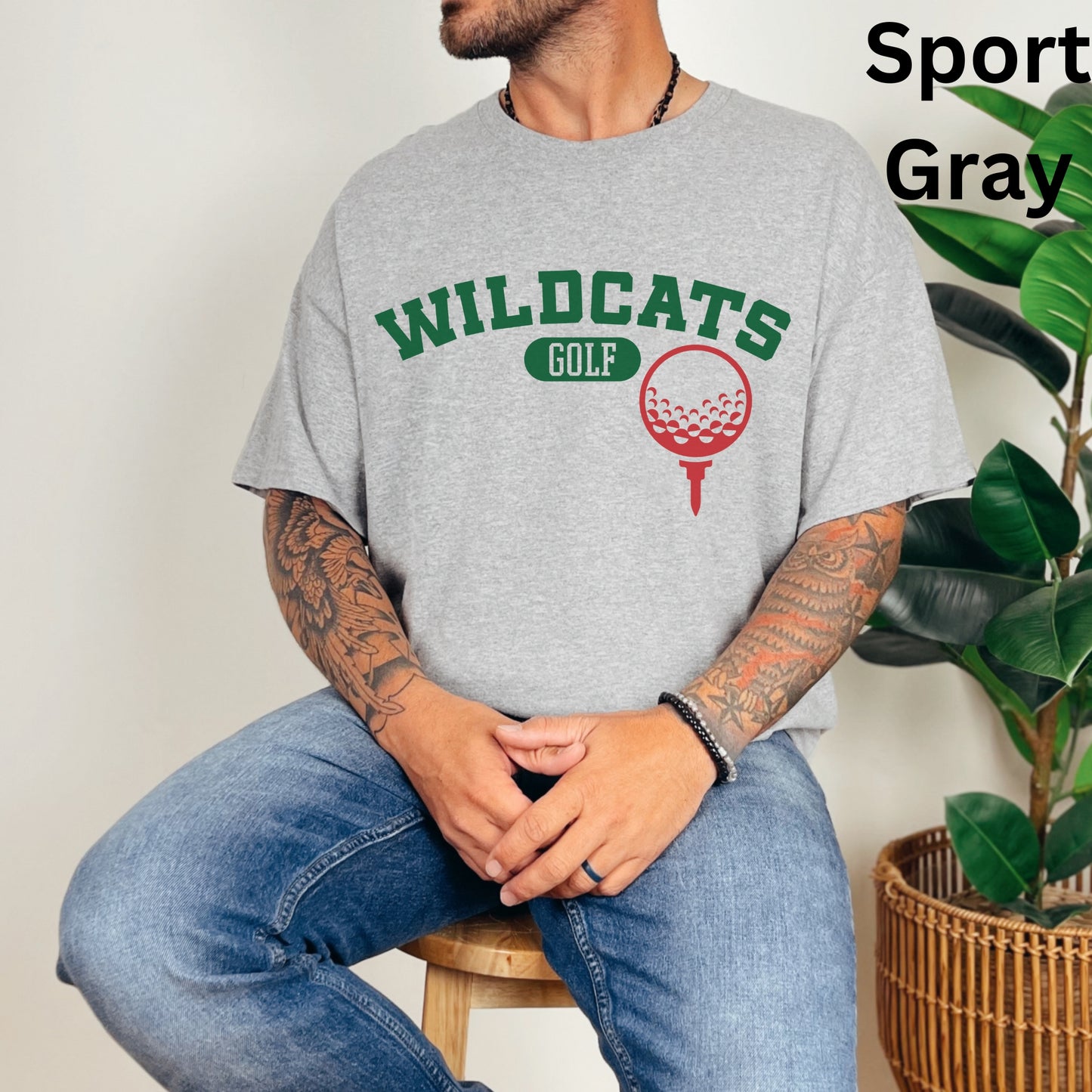 Salem Wildcats Golf Tee | Arched Team Spirit Shirt for Players & Fans