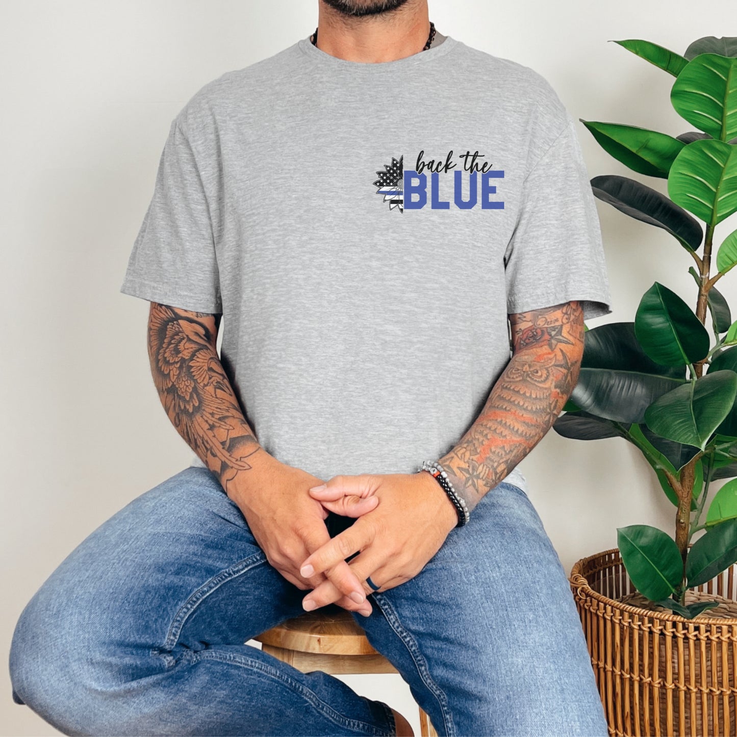 “Back the Blue” Sunflower T-Shirt | Patriot Collection