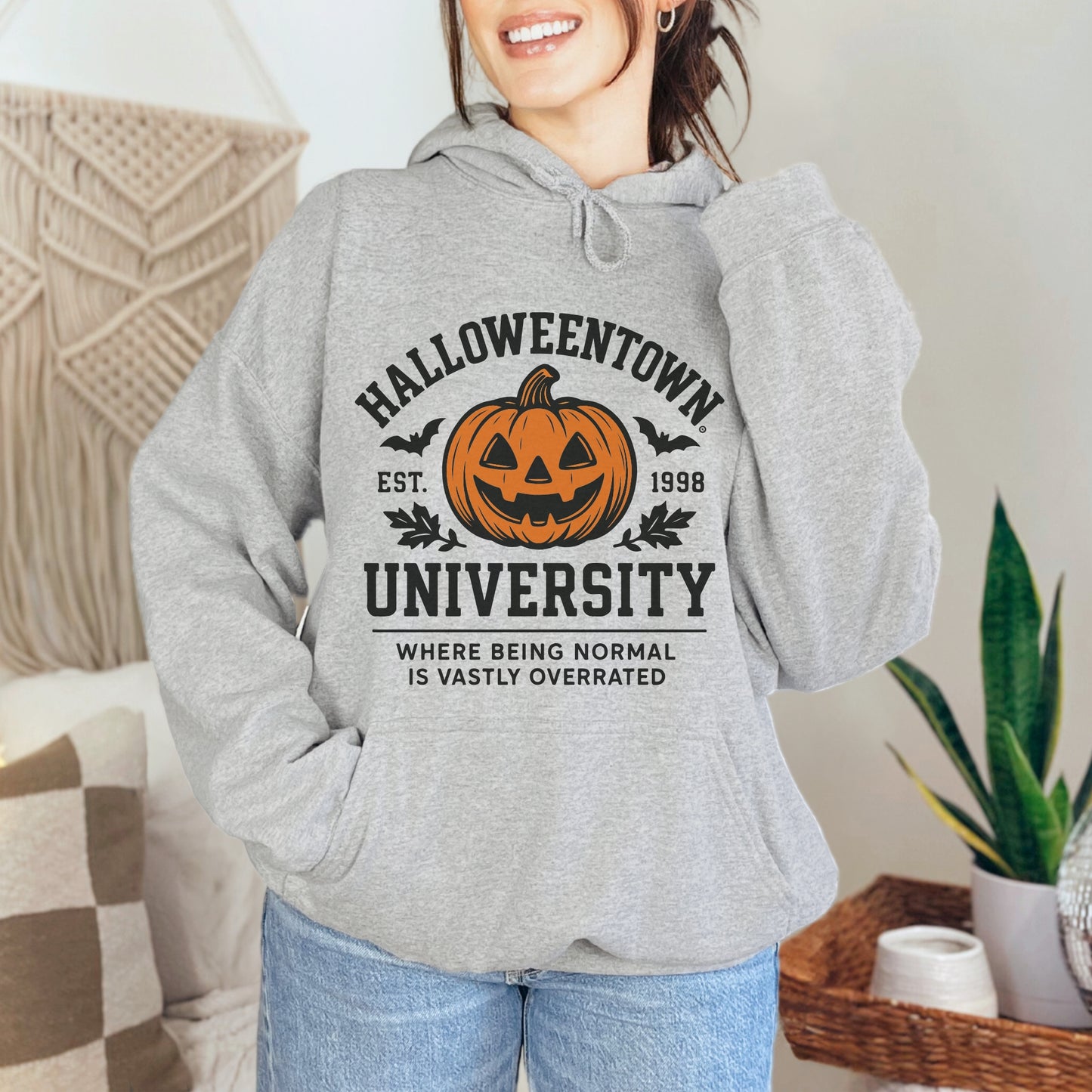Halloweentown University Hoodie – Gildan Unisex Halloween Sweatshirt
