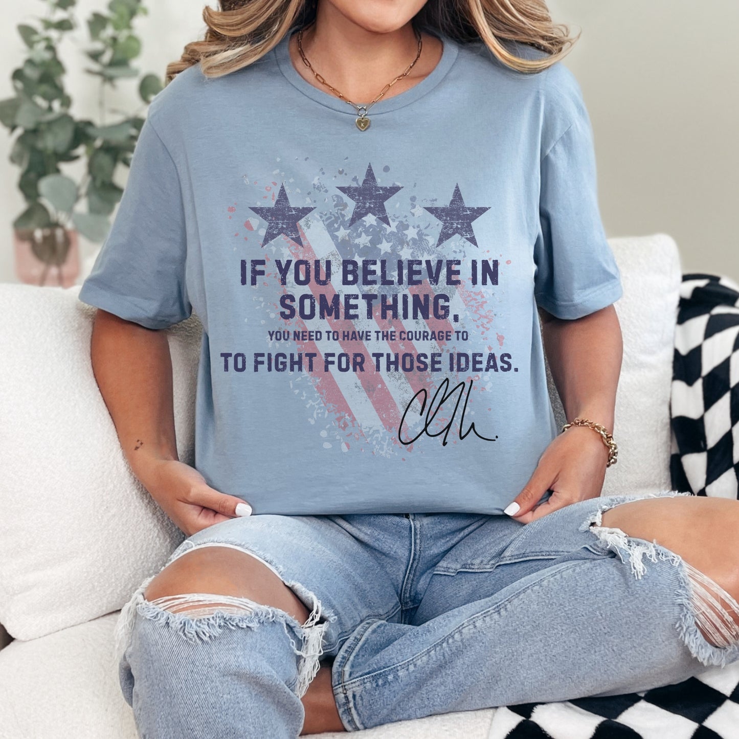 Courage Tee – Stand Strong: Charlie Kirk Collection