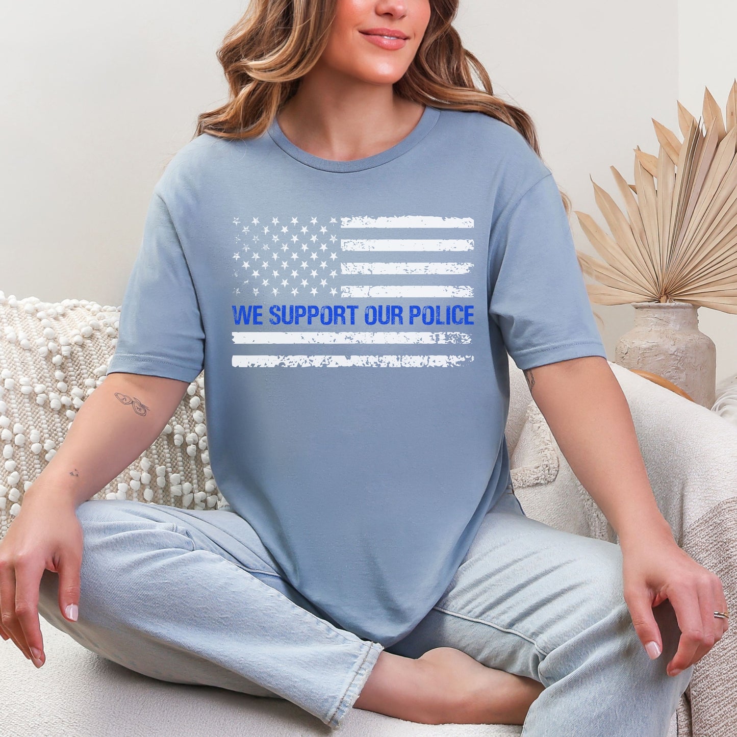 “We Support Our Police” Thin Blue Line T-Shirt | Patriot Collection