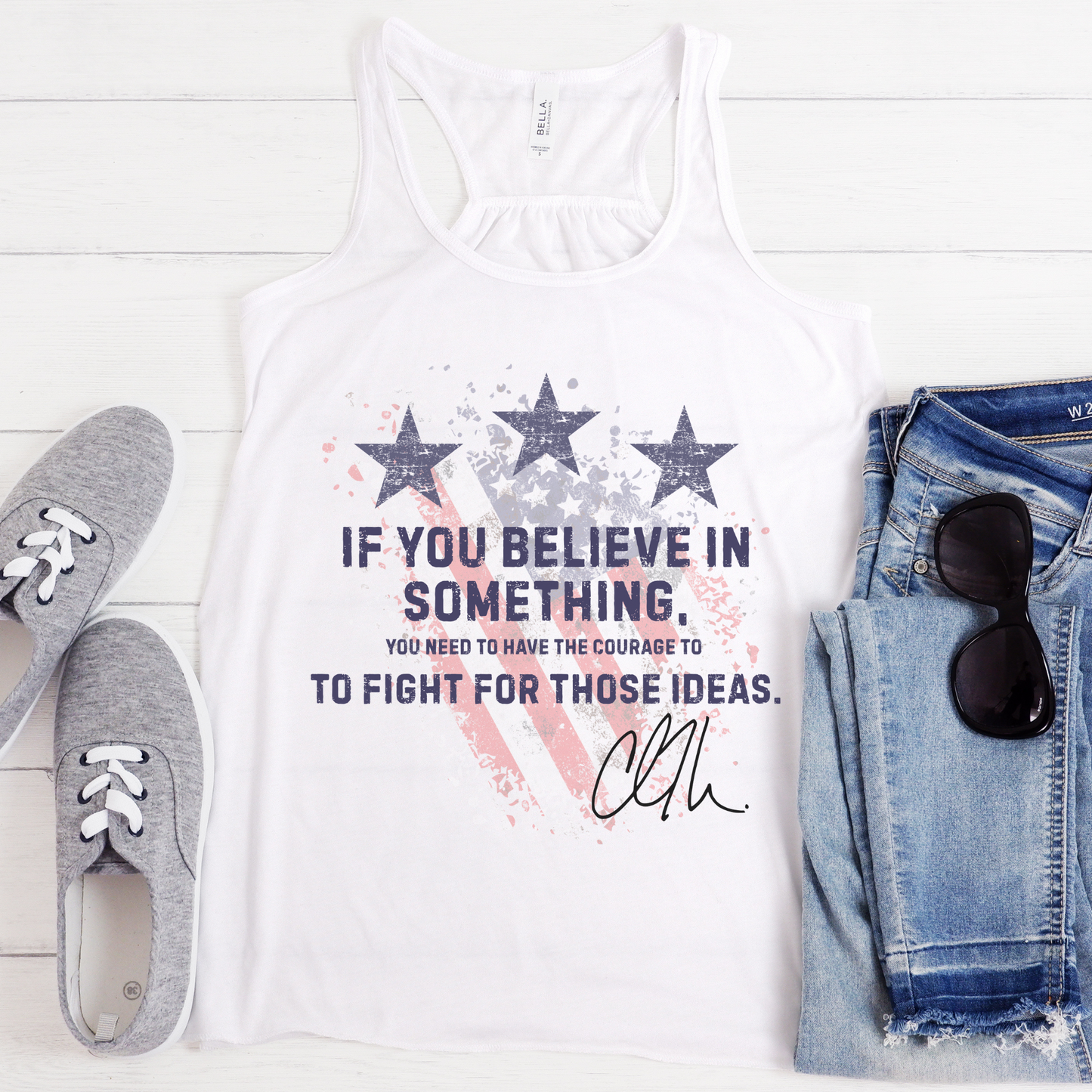 Courage Tank – Stand Strong: Charlie Kirk Collection