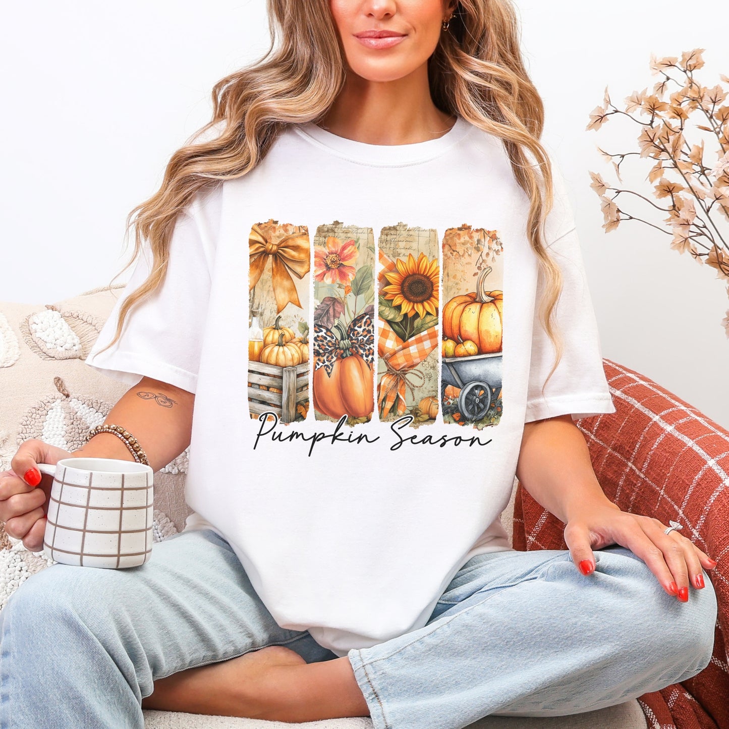 Pumpkin Season Comfort Colors® Tee – Premium Unisex Fall Graphic T-Shirt