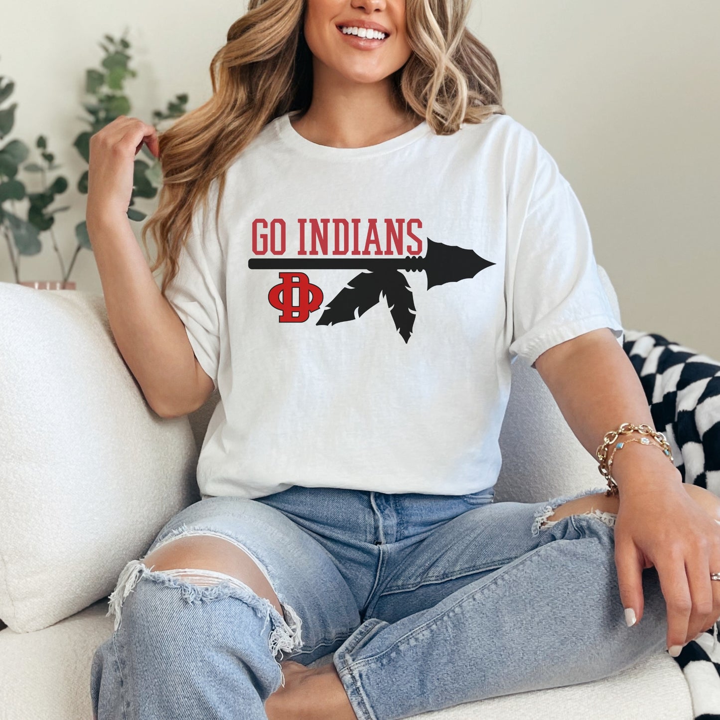Du Quoin Indians Tee | Go Indians Arrow Team Spirit Shirt
