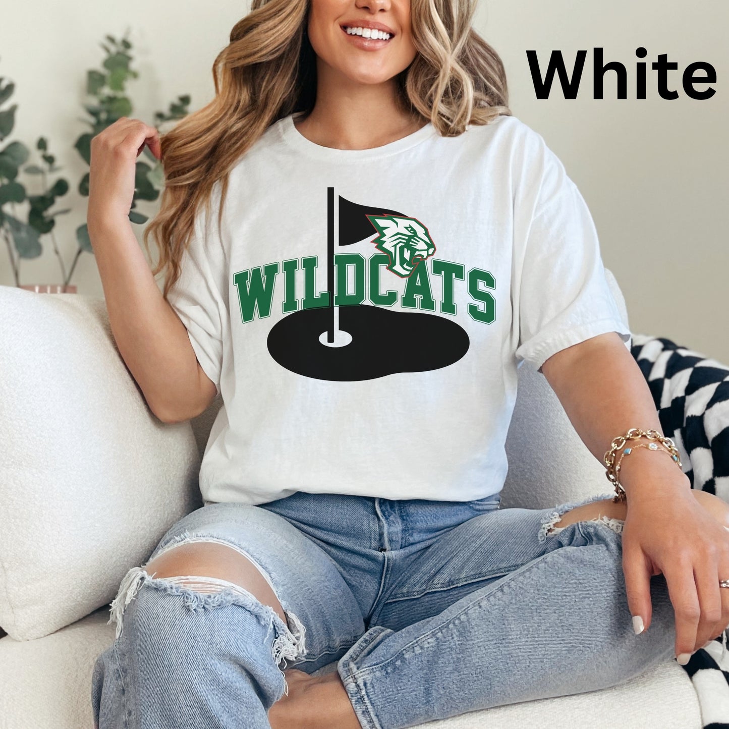 Salem Wildcats Golf Shirt | Flag Green Team Spirit Tee