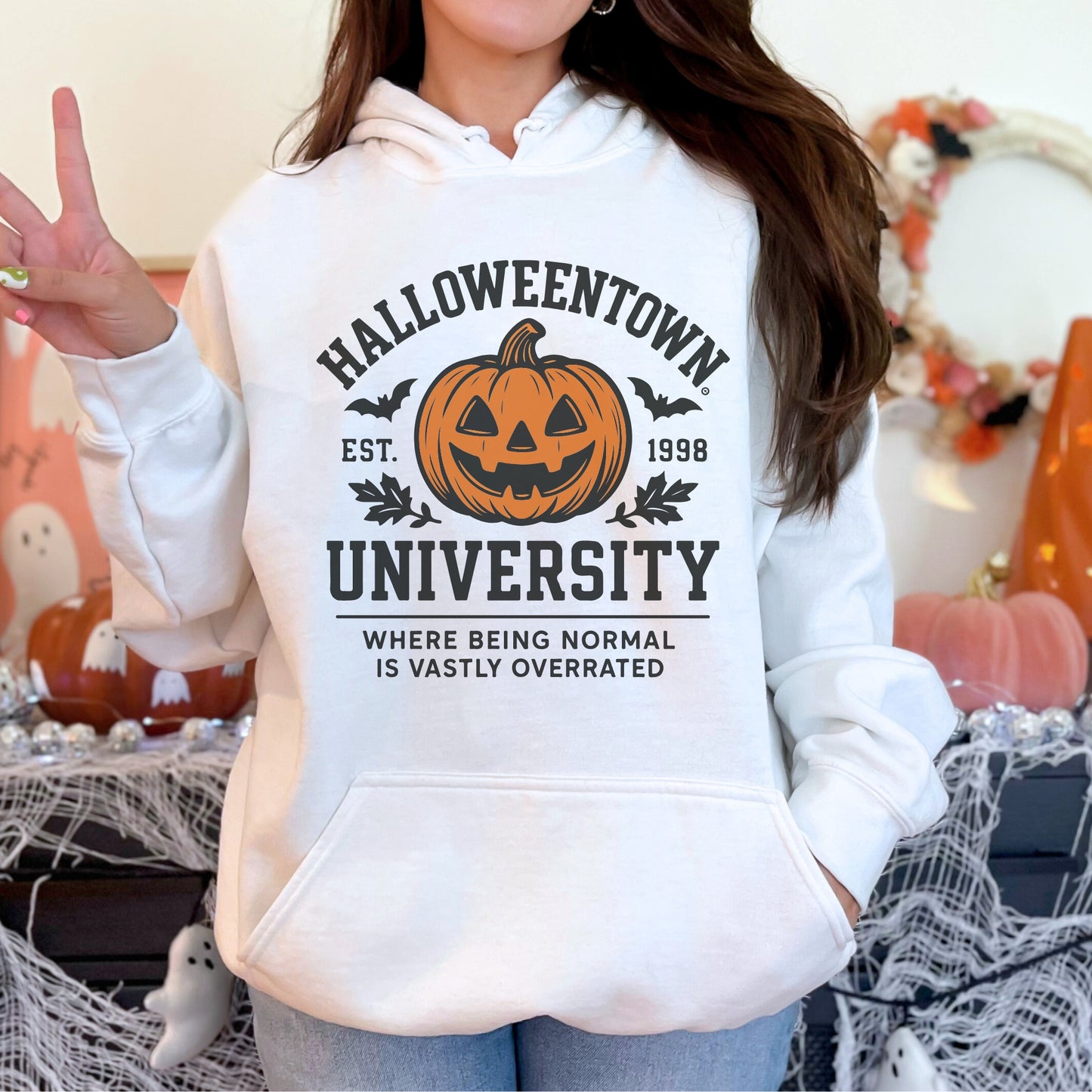 Halloweentown University Hoodie – Gildan Unisex Halloween Sweatshirt