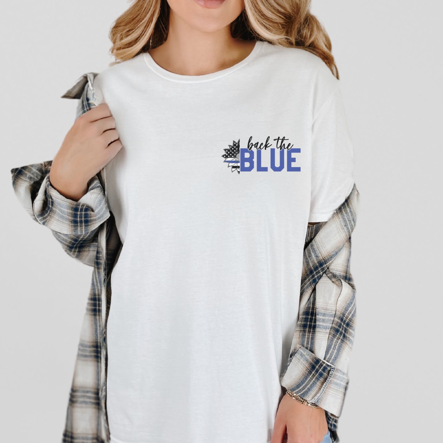 “Back the Blue” Sunflower T-Shirt | Patriot Collection