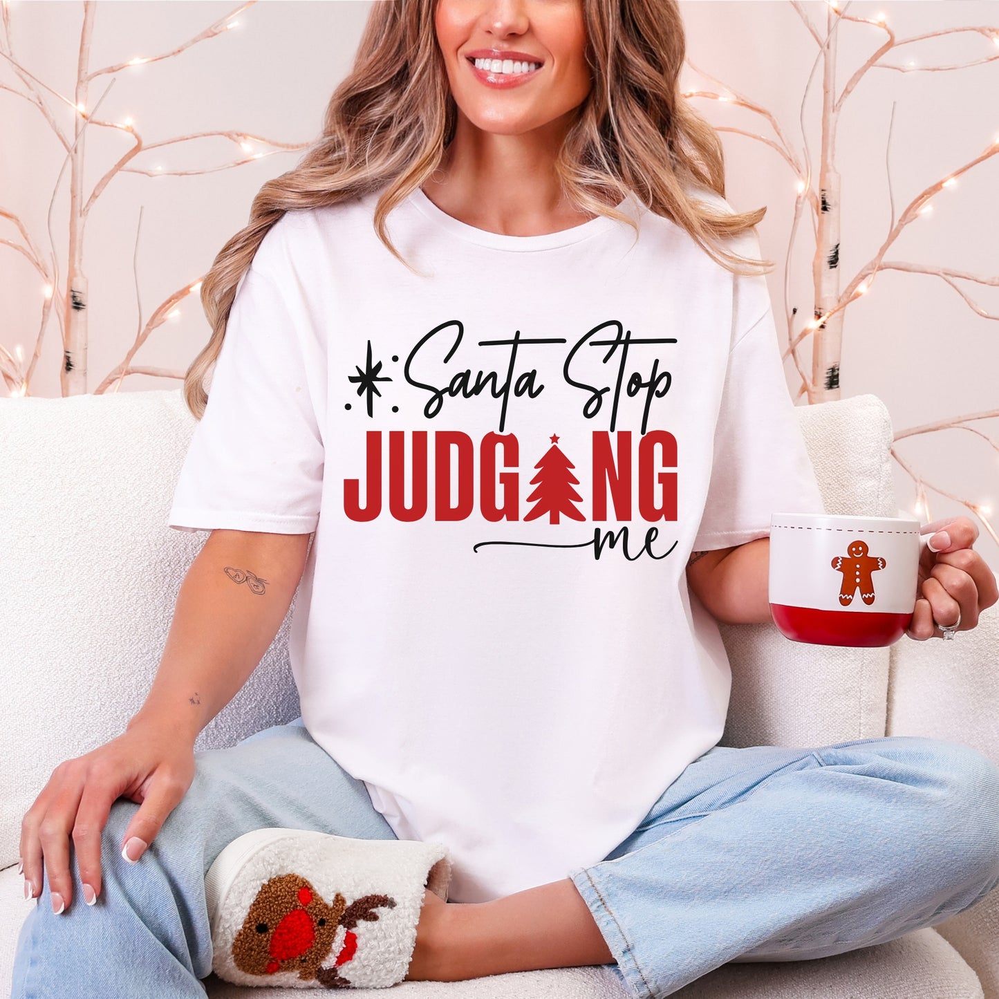 “Santa, Stop Judging Me” Christmas Tee