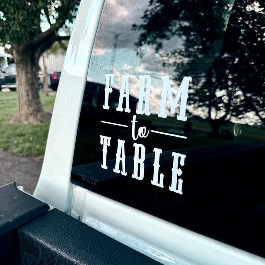 Farm Decal | Vinyl Decal | Rustic Farm Life Decal for Trucks, Coolers, Windows & More - Available in 5x5, 8x8, or 10x10